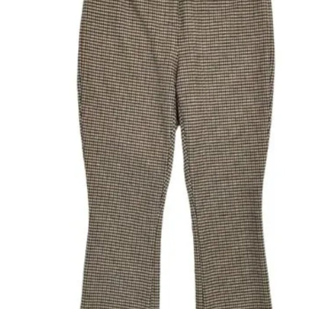 Tuckernuck Brown Houndstooth Knit Ashford Kick Crop Pants Womens S